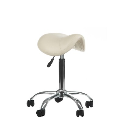 Padded eco-leather cosmetic stool